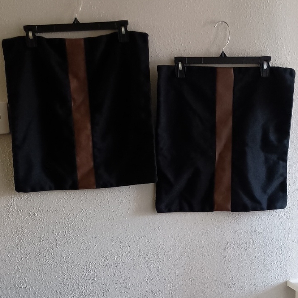 Elegant Black and Brown Square Pillow Case
